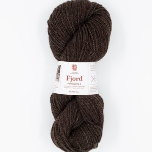 Fjord sokkegarn 2, melert mørk brun