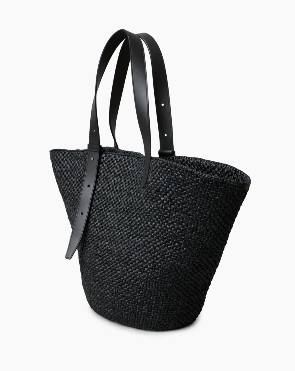 The Bianca Raffia Bag Large Black Vesker - Image 3