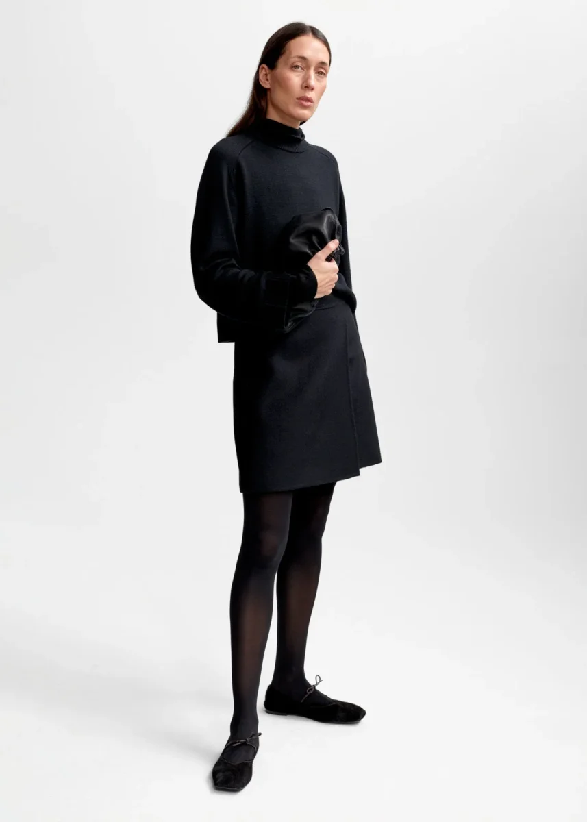 Kaia Wool Skirt Black Skjørt - Image 2