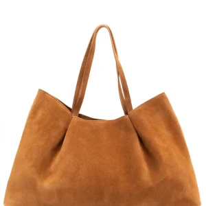 Vesker | Dimple Tote Suede Cognac