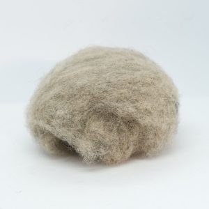 Kardet ull, melert beige