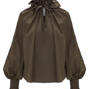 Bluser | Antonina Top Olive Green