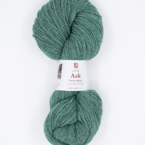 Ask ullgarn, melert mintgrønn