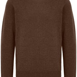 Karl Lambswool Crew Neck Knit Brun Melert