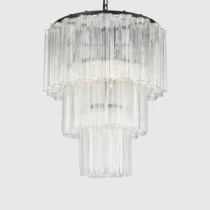 Fontaine Chandelier M Clear/Black Metal Lamper