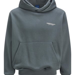 Jorislington Back Sweat Hood Gråblå