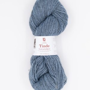 Tinde pelsullgarn, lys dongeriblå