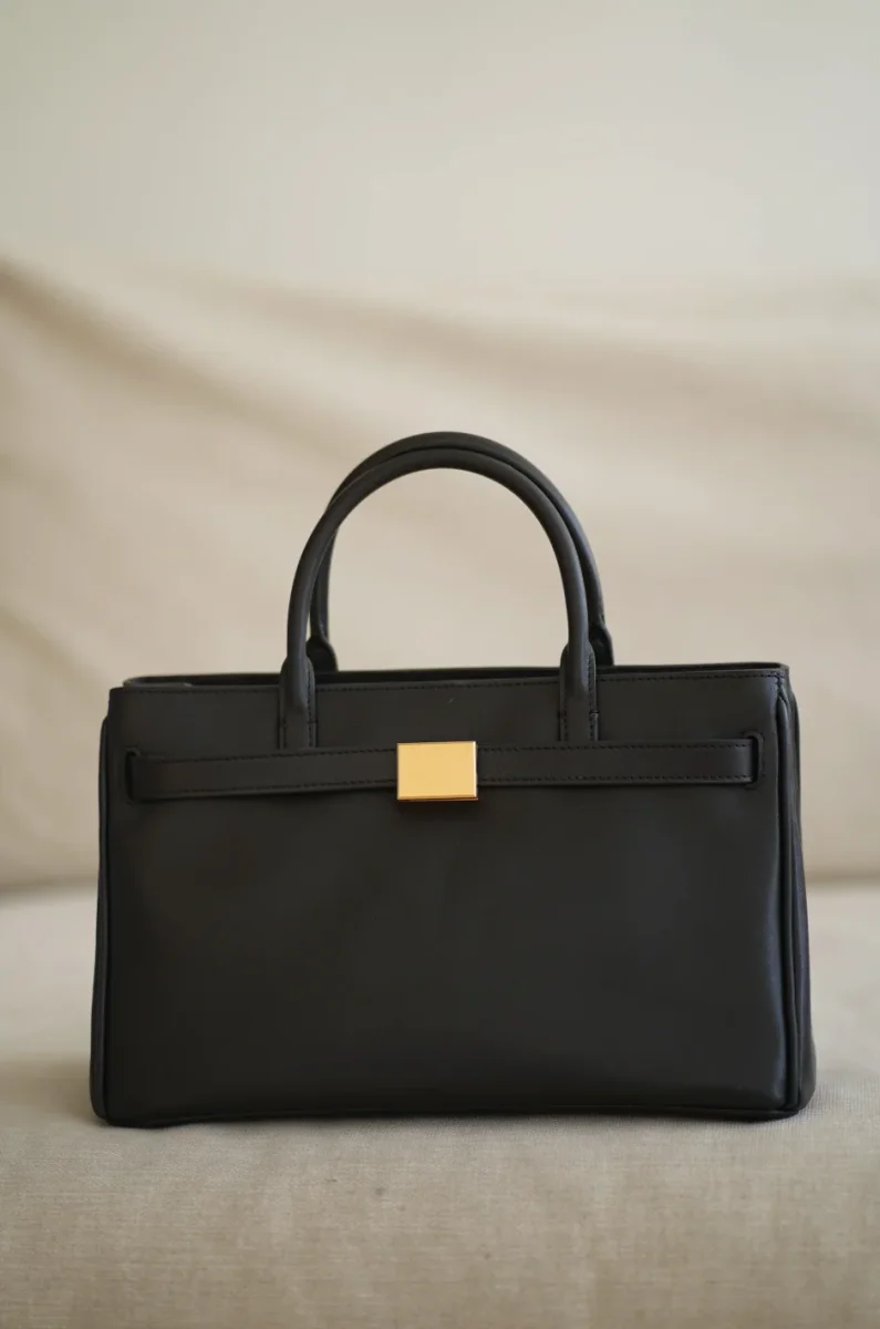 The Norma Bag Black Smooth