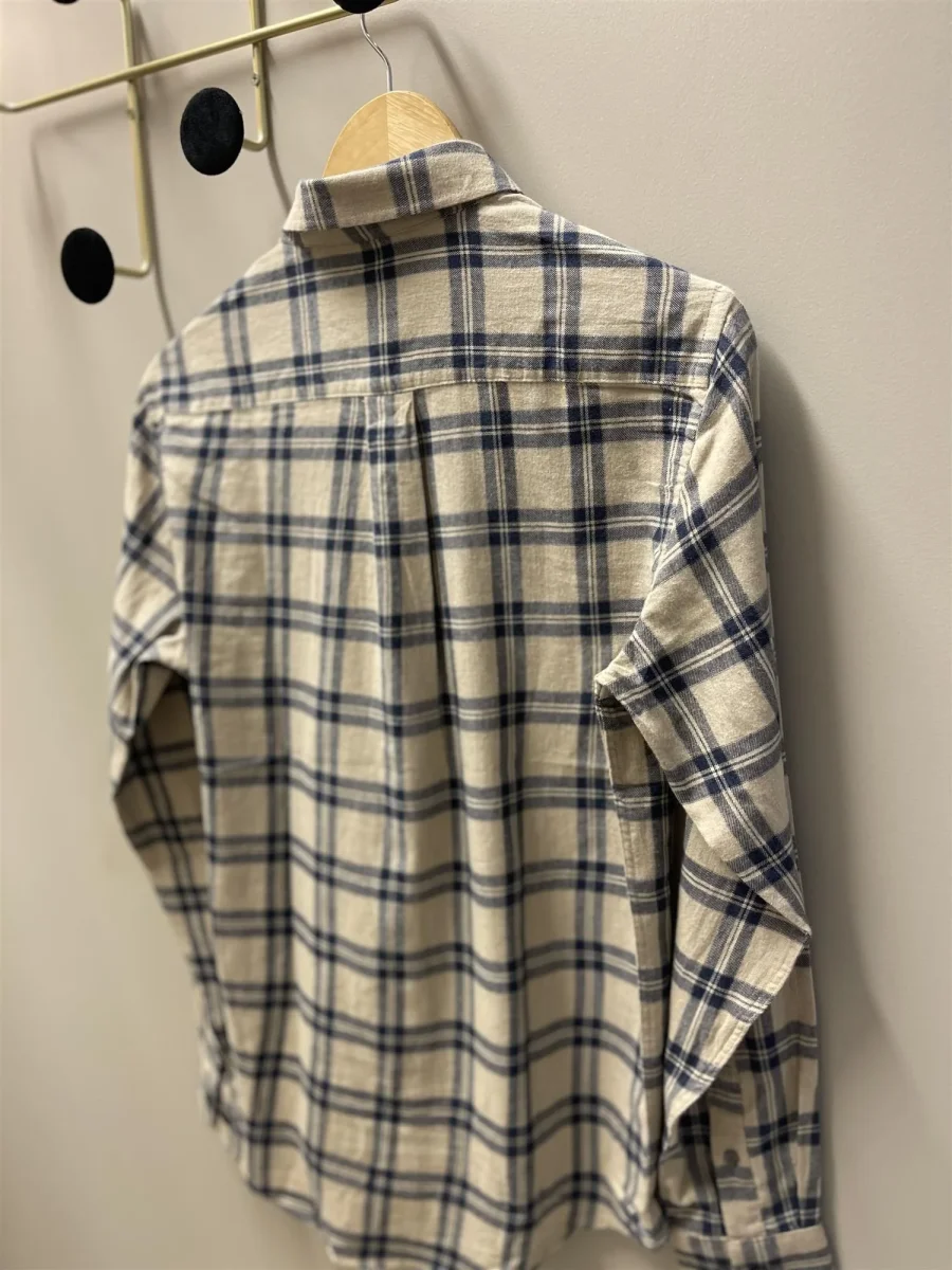 Anton Checked Brushed Shirt Lysebrun - Image 2