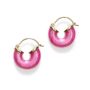 Øredobber | Petit Swell Hoop Pink Lotus