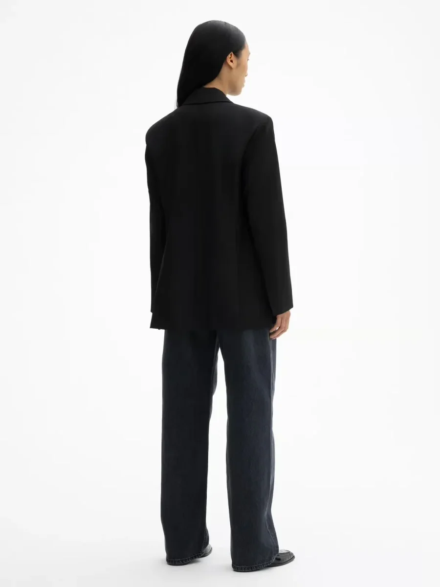 Classic Wool Blazer Black Blazere - Image 3