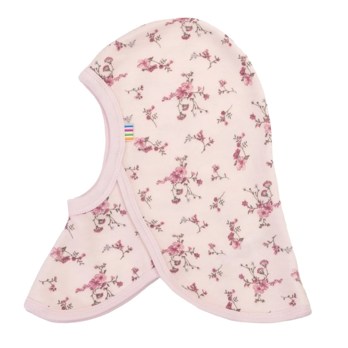 Joha - Balaclava i ull/bambus «Flora» Lys rosa