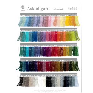 Fargekart Ask ullgarn og Ask melert
