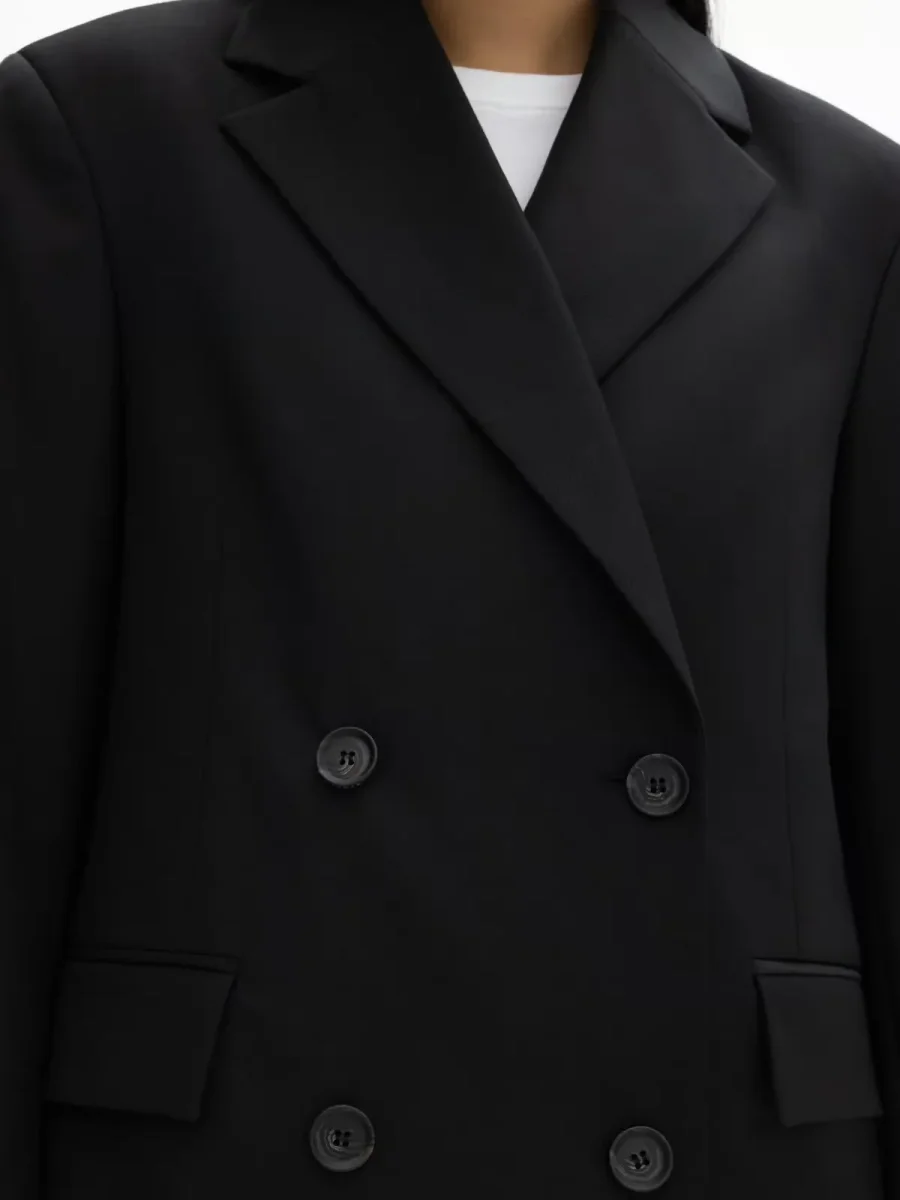 Classic Wool Blazer Black Blazere - Image 2