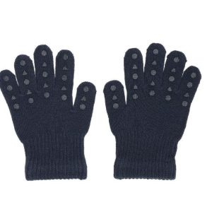 Antiskli Fingervanter i bomull Navy Blue