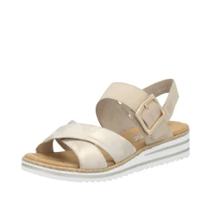 Sandal med Borrelås Beige
