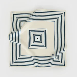 Striped Scarf Cream & Navy Tilbehør