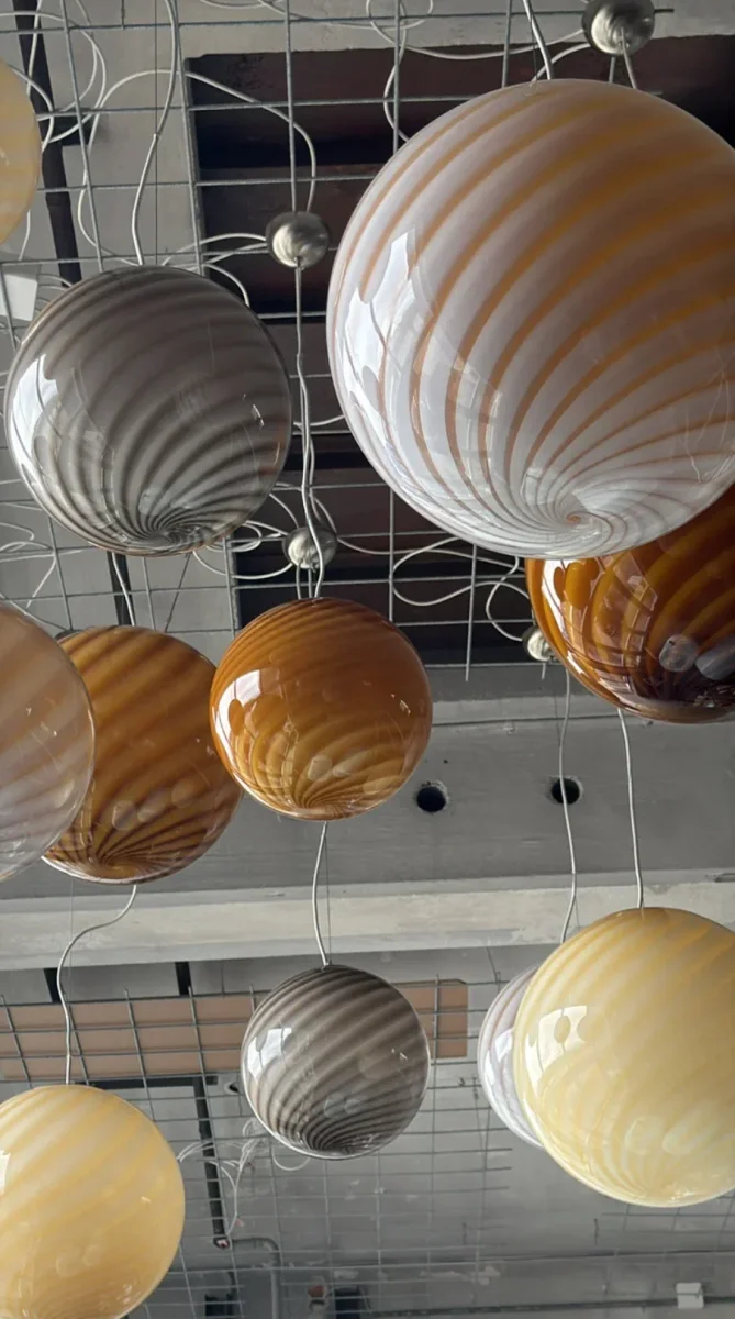 Ø30 Murano Pendel Grå Brun Lamper - Image 8