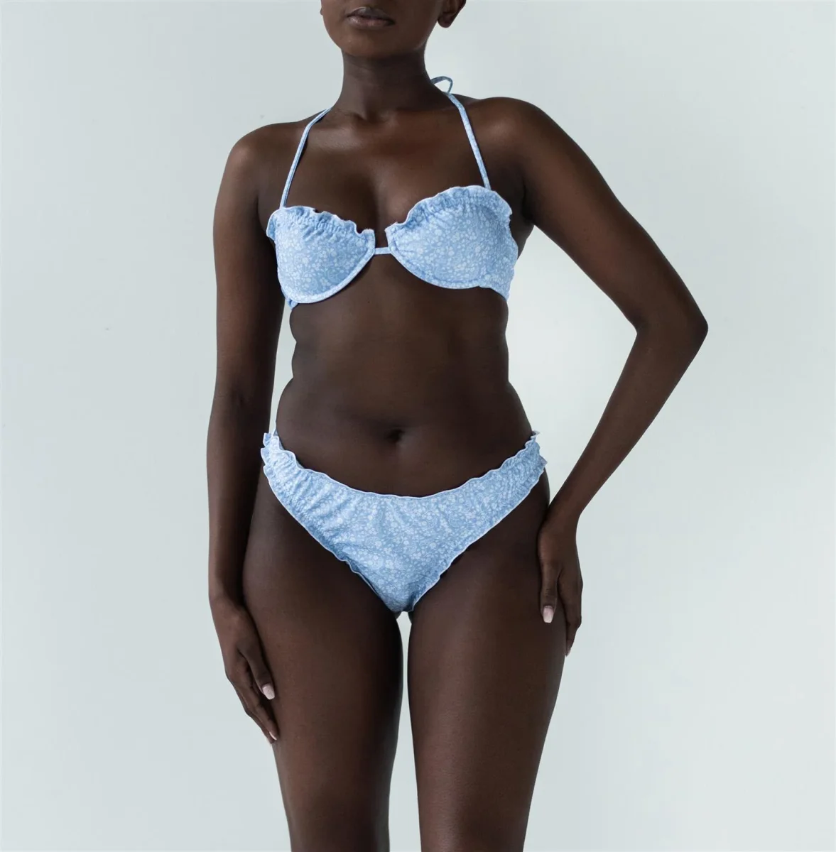 Sea Bikini Bottom Light Blue Print Bikini - Image 4