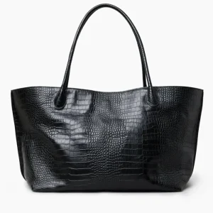 Vesker | The Eva Weekend Tote - Black Croc
