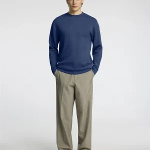 Emanuel Soft Crew Neck Sweat Blå