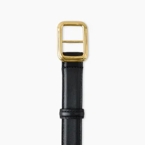 The Georgia Wide Belt Gold Solid Black Belter