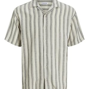 Enzo Stripe Resort Shirt Beige