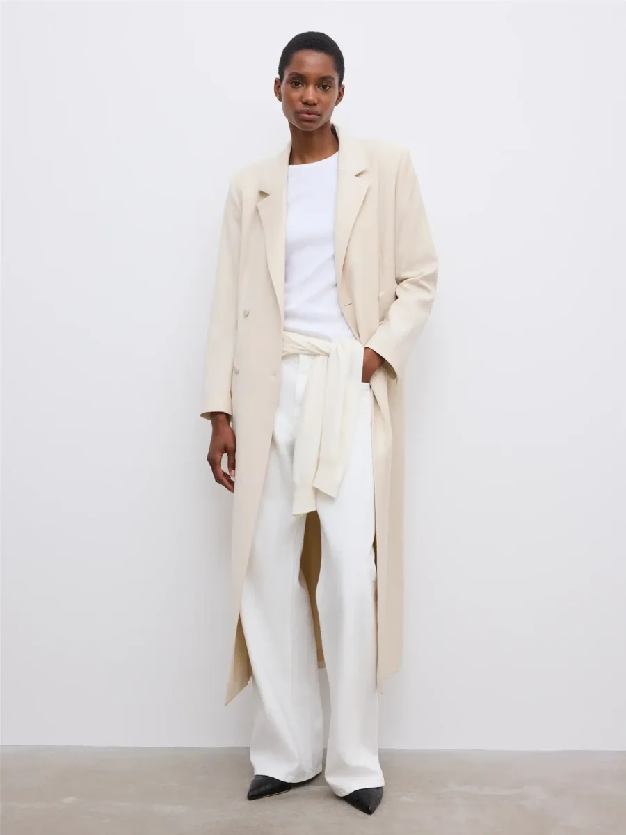 Blazere | Long Tailored Blazer Sand Beige - Image 2