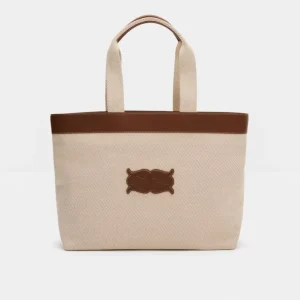 Monogram Grand Canvas Tote Light Taupe Vesker