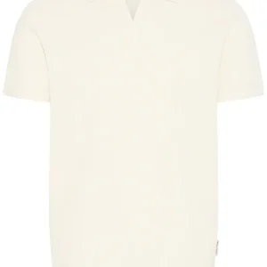 Mateo SS Structured Polo Knit Hvit