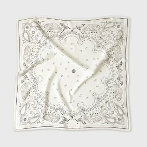 Paisley 2 Scarf White Skjef